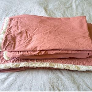 OPHALHOUSE🍂Full Size fringe cotton percale sheet set designed with bungalow new